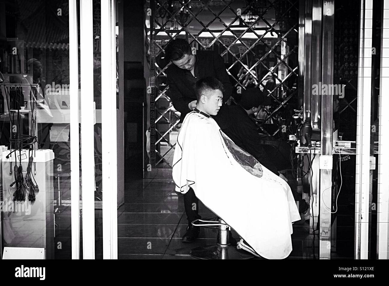 Chinese barbershop Stock Photo