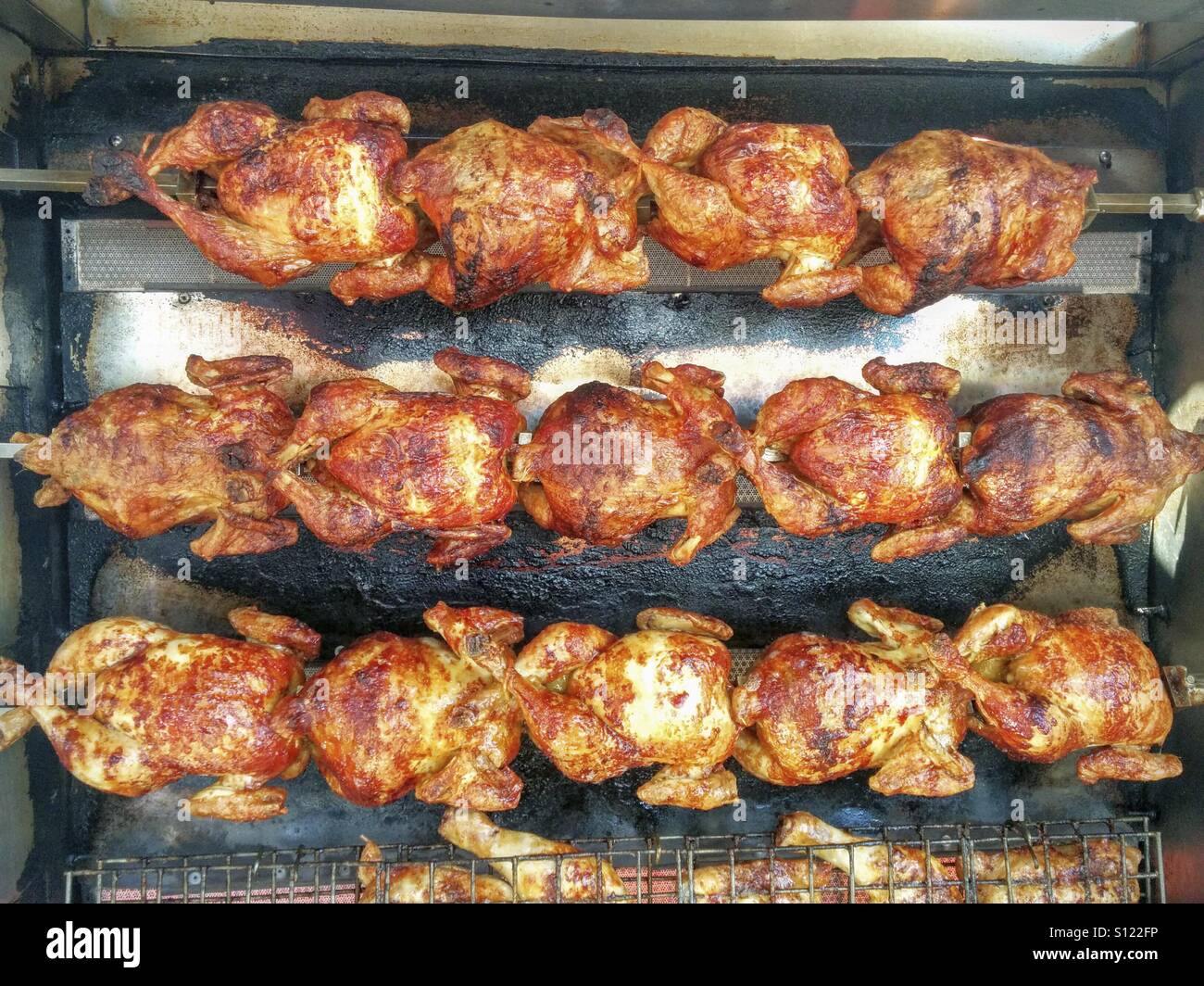 Roasted chicken for sale Stock Photo Alamy