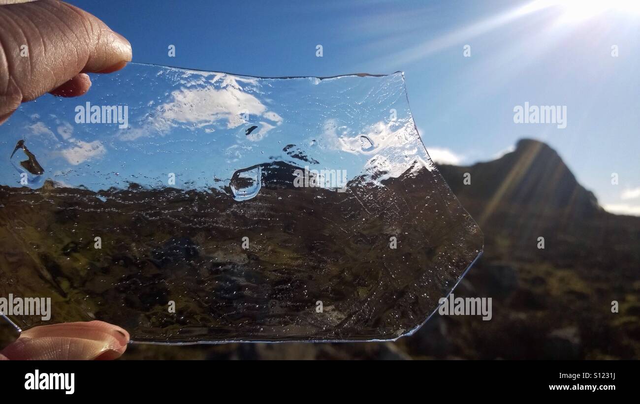 Ice on Hay Tor Dartmoor Devon - Smartphone Captured Stock Image