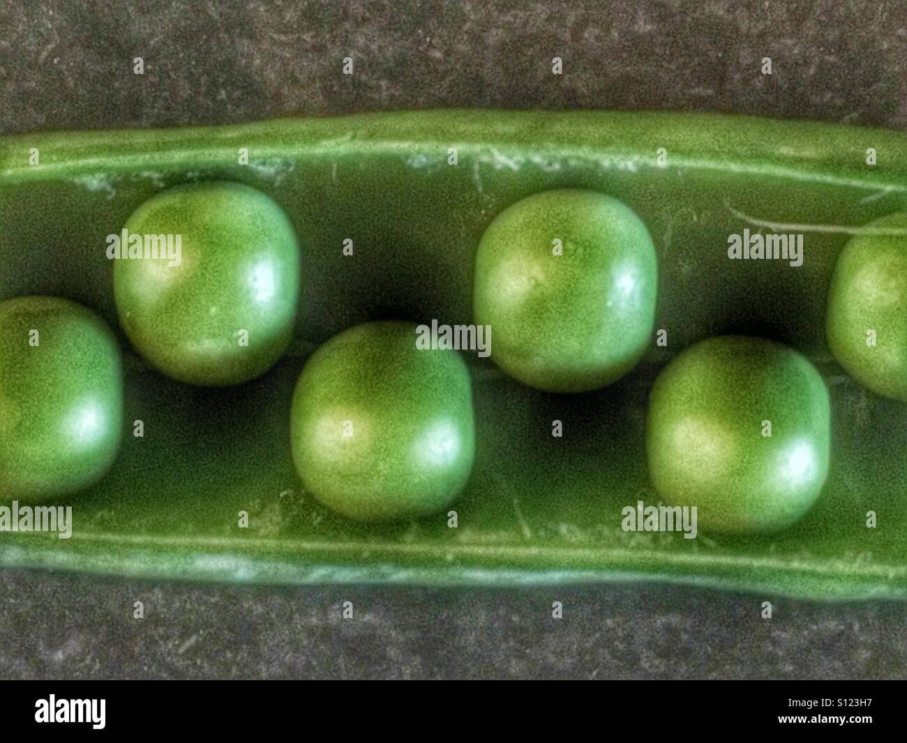 Peas in a pod Stock Photo