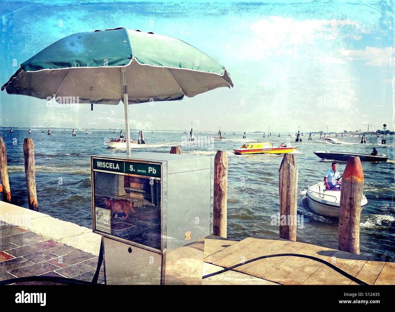...gas station for boat and ship in venice Stock Photo Alamy