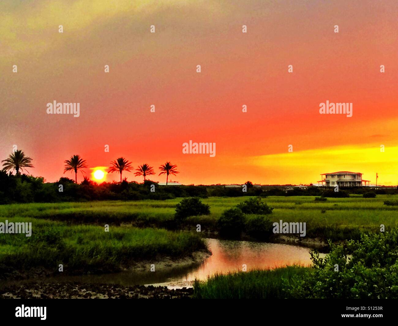 Sunset St. Augustine Fl Stock Photo