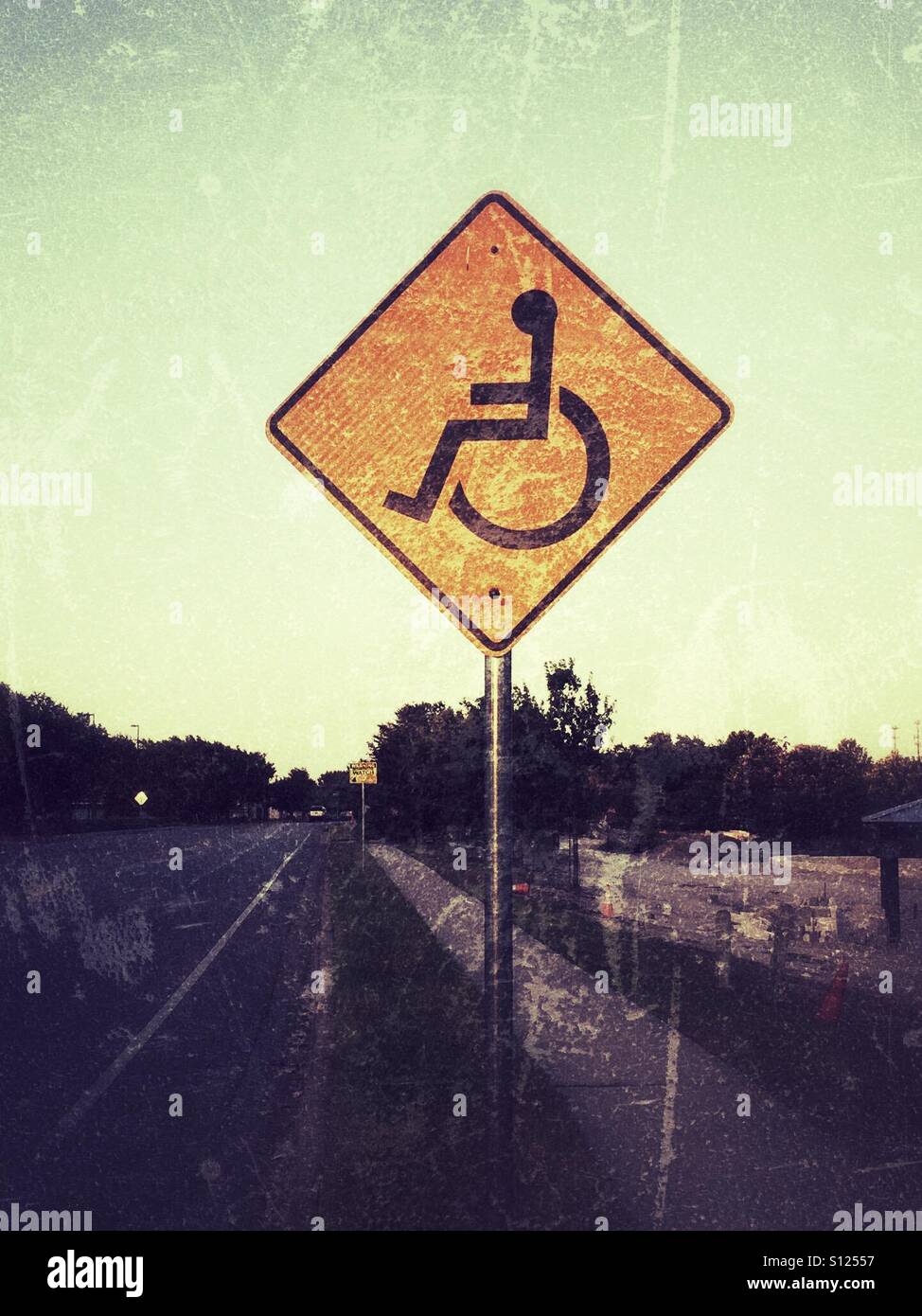 Wheelchair Crossing Sign FRW775