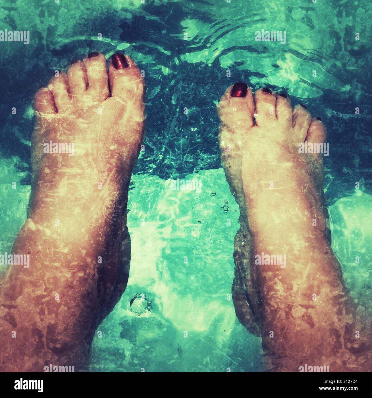 Toes in the water Stock Photo Alamy