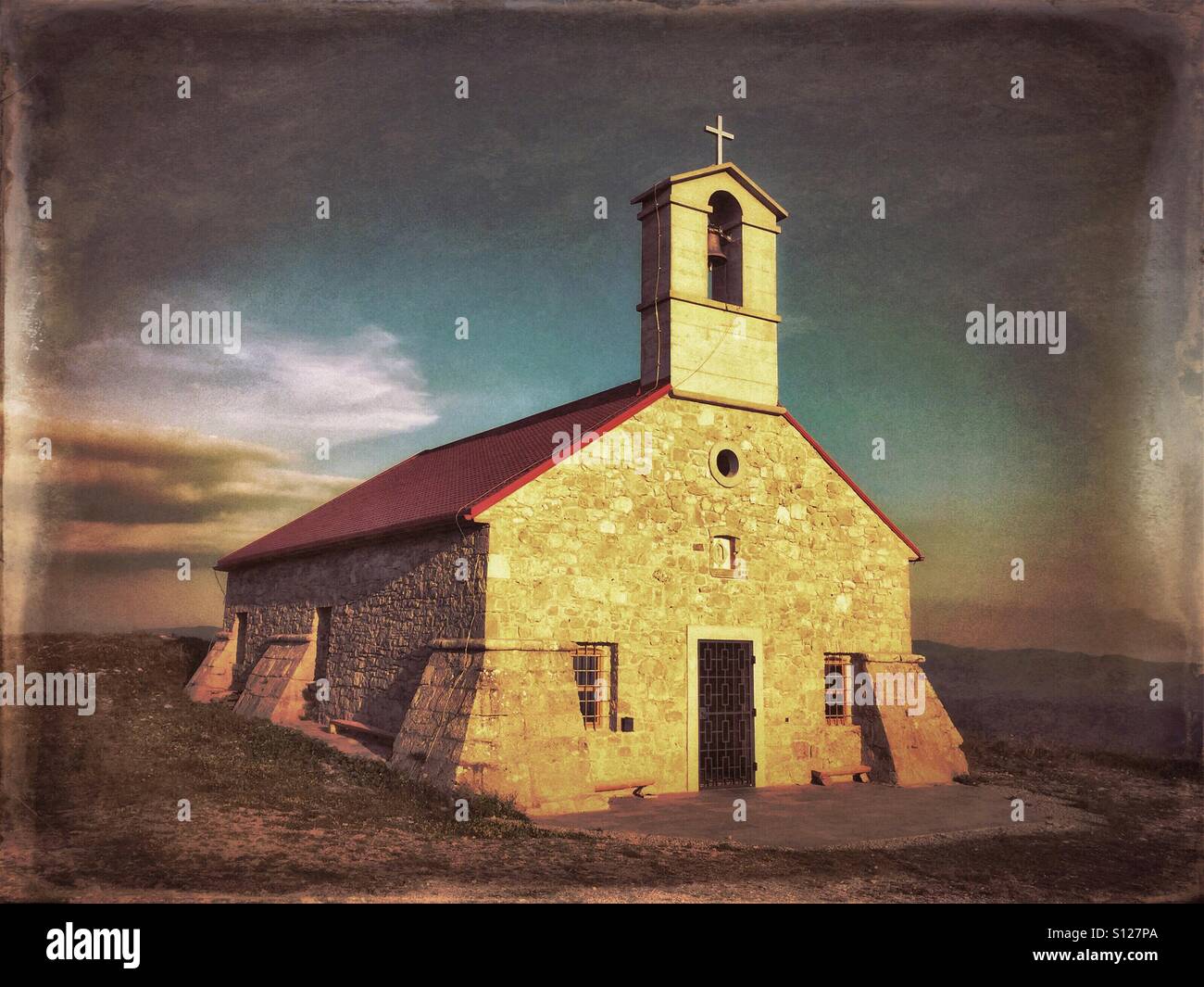 The pilgrim church of the Holy Trinity, Slovenia - Smartphone Captured Stock Image