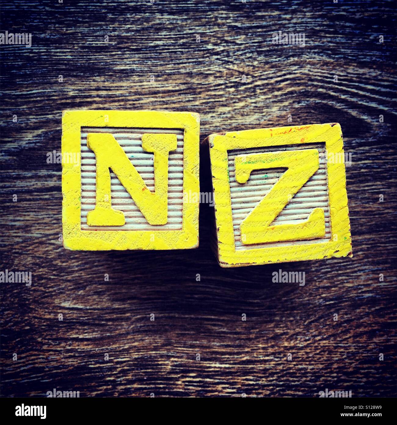 NZ for New-Zeland - Smartphone Captured Stock Image