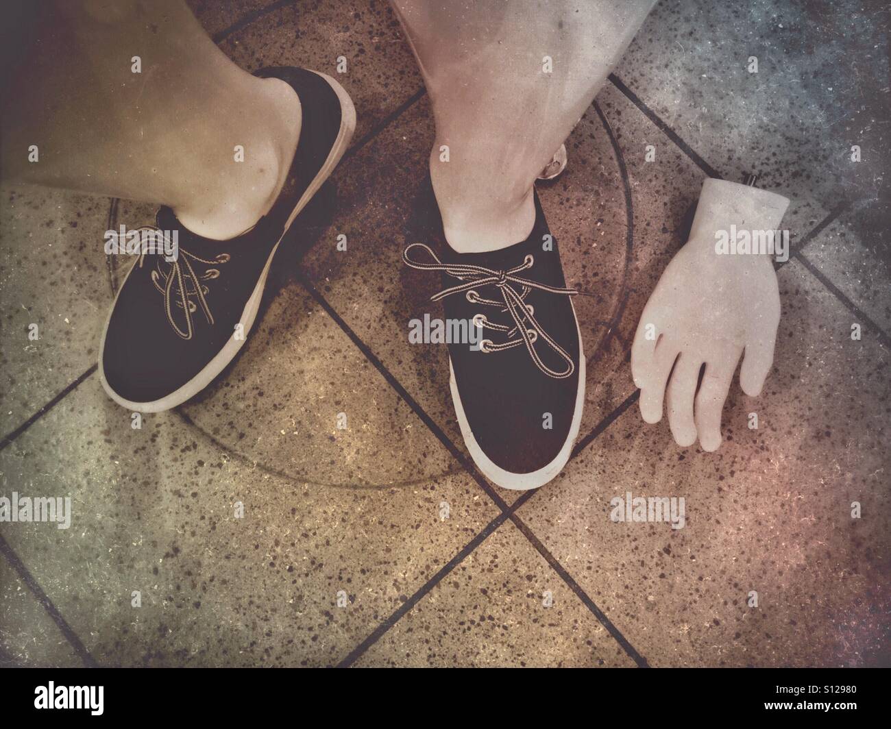 Mannequin's / doll's legs and broken hand - Smartphone Captured Stock Image