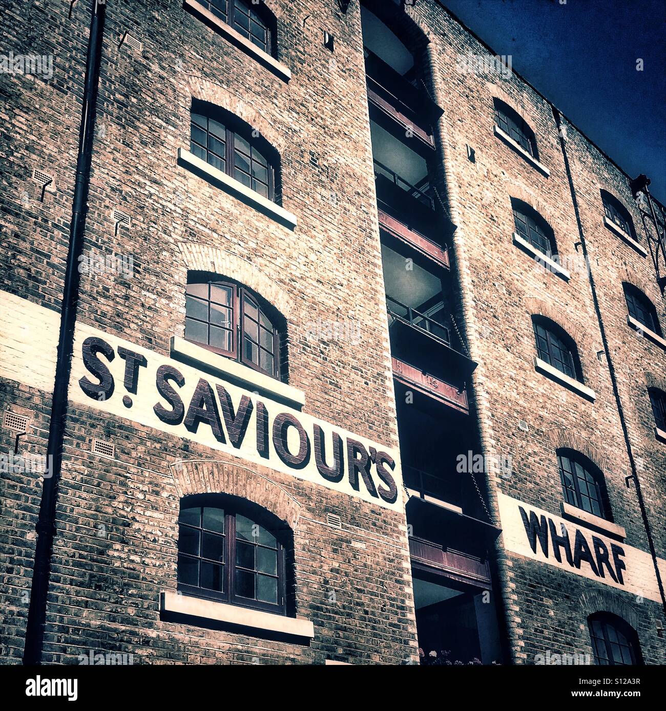 St Saviours Wharf London Stock Photo