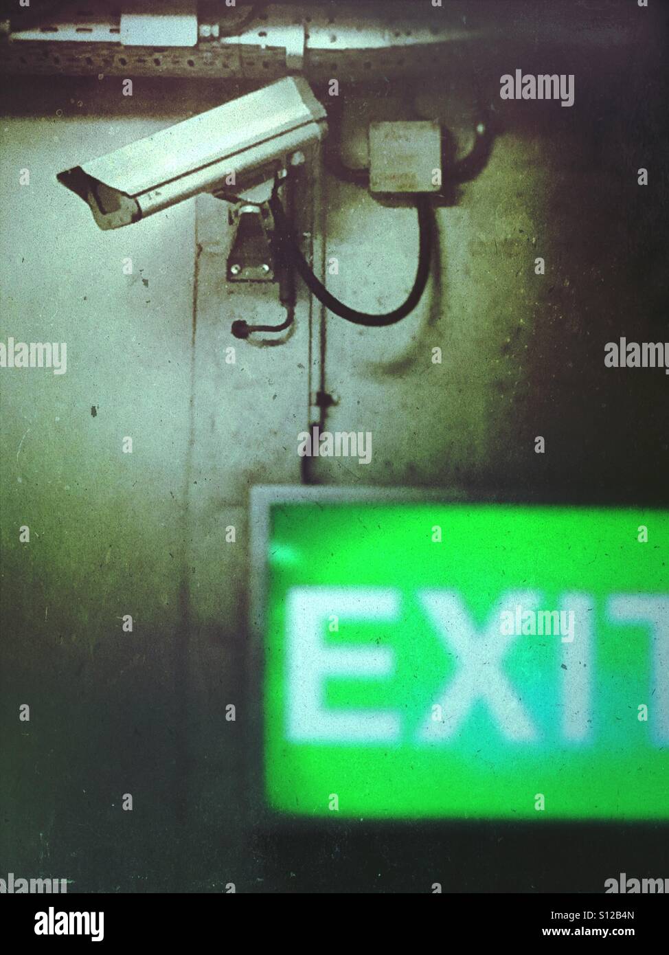 Surveillance of the exit - Smartphone Captured Stock Image