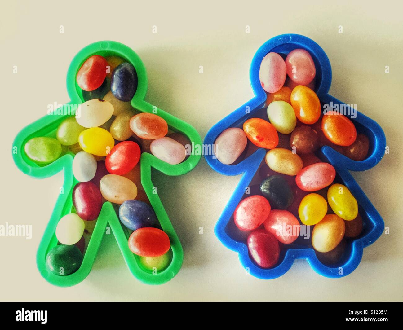 Jelly beans in male and female shaped - Smartphone Captured Stock Image