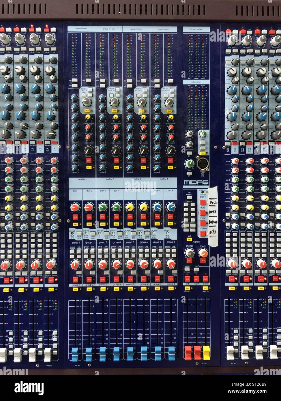 Mixing desk Stock Photo Alamy