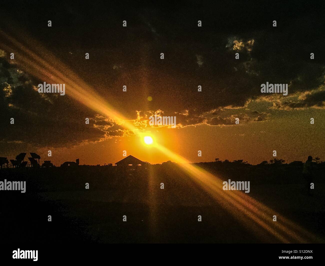 Sunset at Robert Moses beach - Smartphone Captured Stock Image