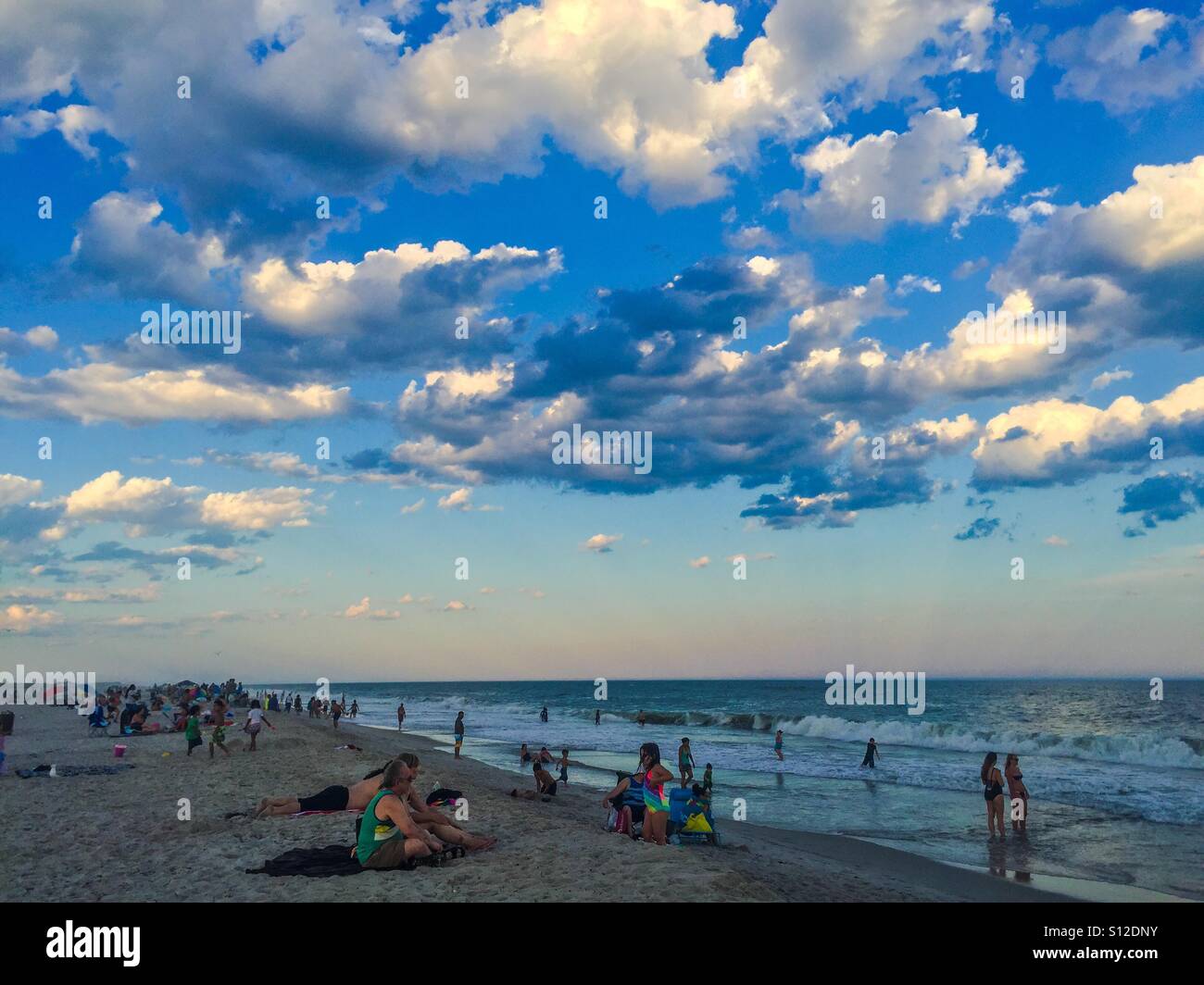 Sunset at Robert Moses beach in Long Island.(field 5) - Smartphone Captured Stock Image