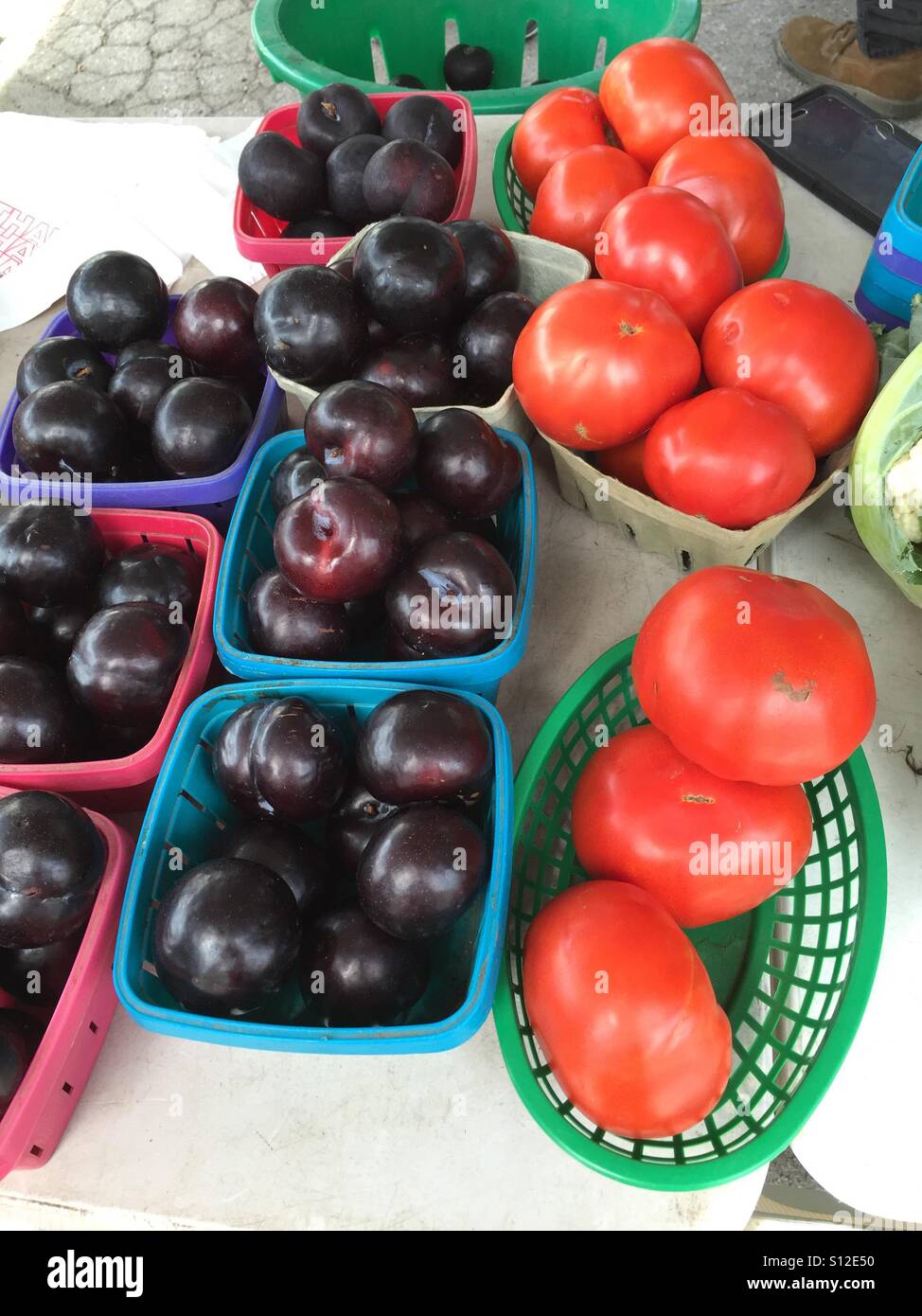 Sykesville Maryland Sunday Farmers Market - Smartphone Captured Stock Image