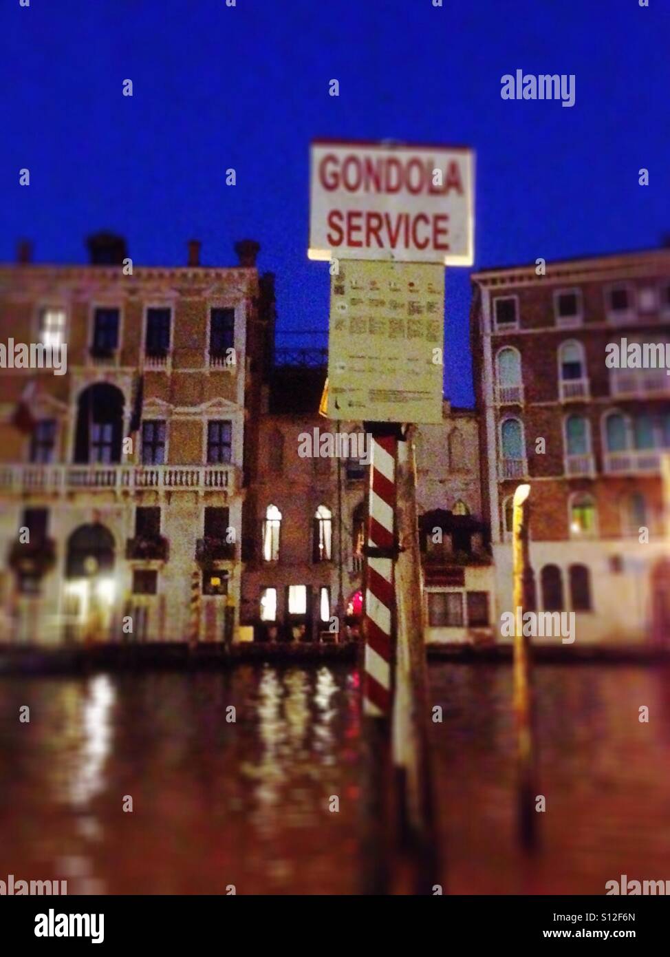 Gondola service stop: romance is never dead. Stock Photo