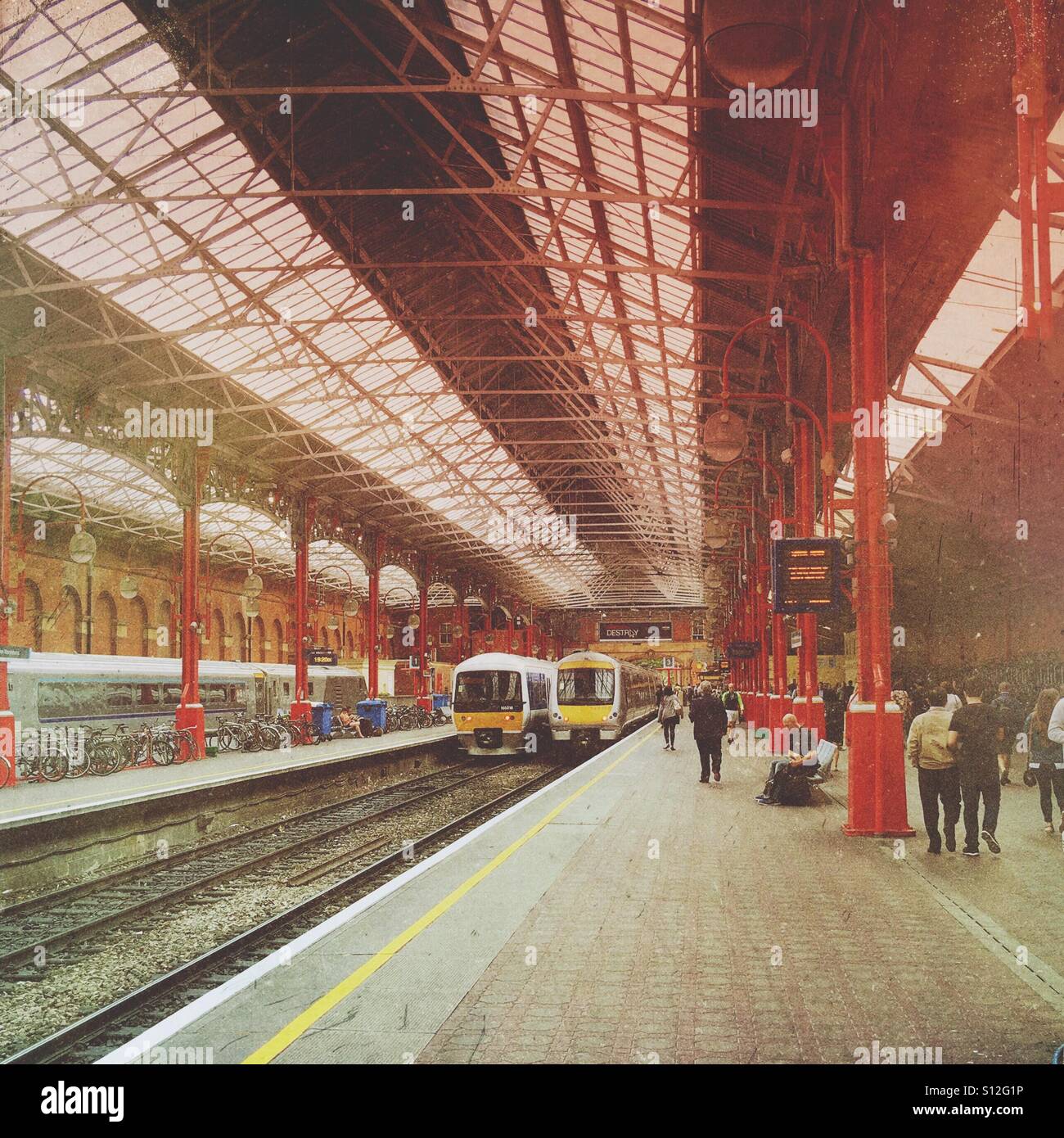 London Marylebone rail station, England, UK. - Smartphone Captured Stock Image