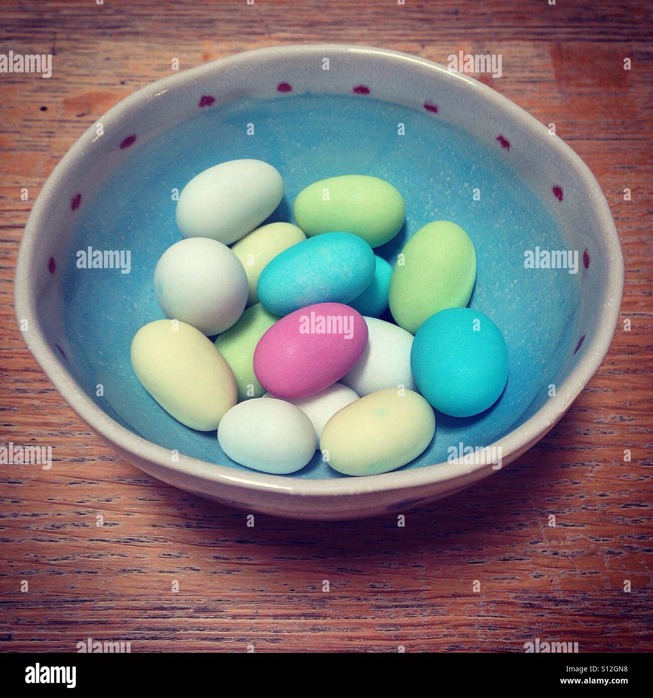 Easter Eggs in a Bowl - Smartphone Captured Stock Image
