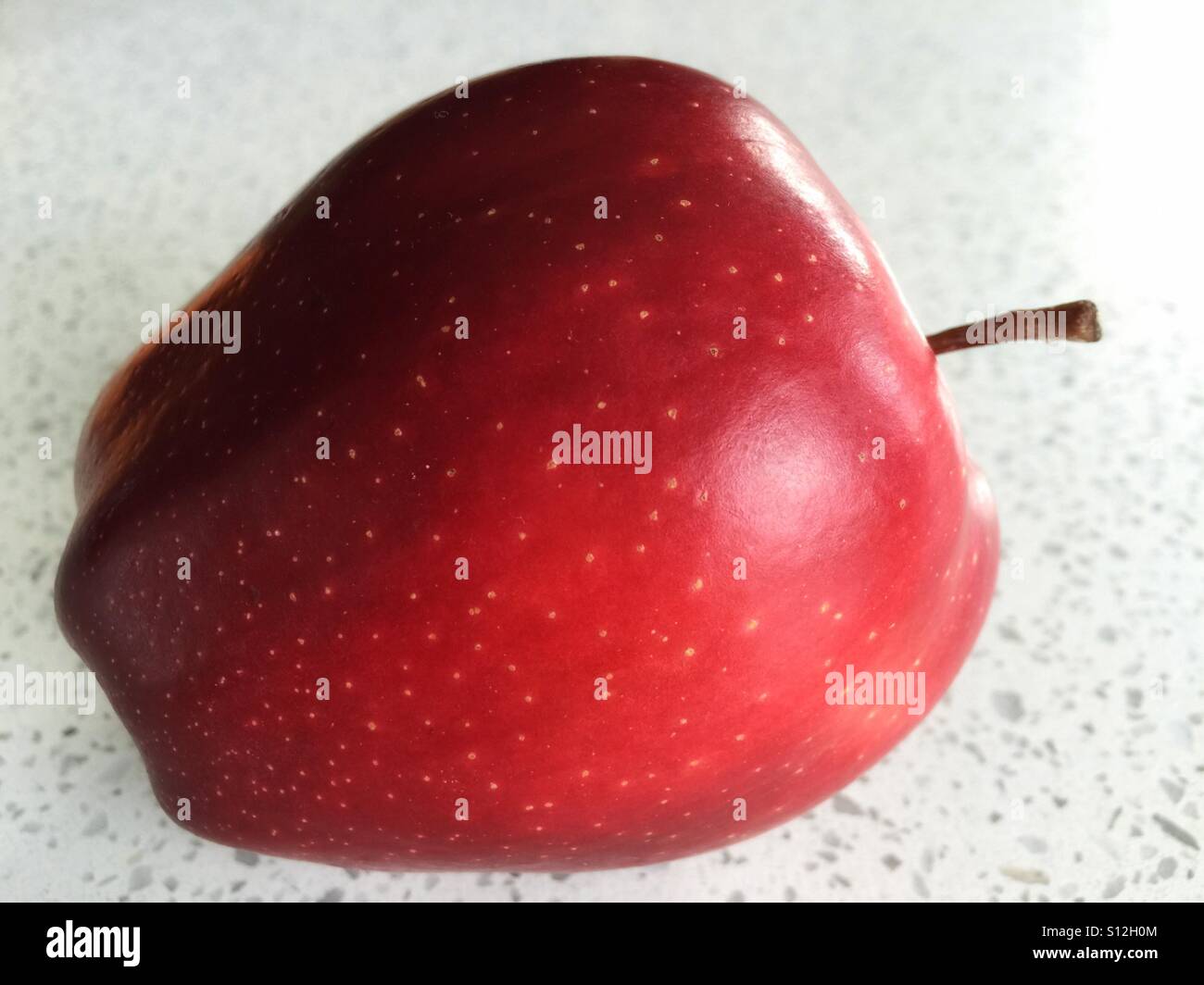 One red apple. - Smartphone Captured Stock Image