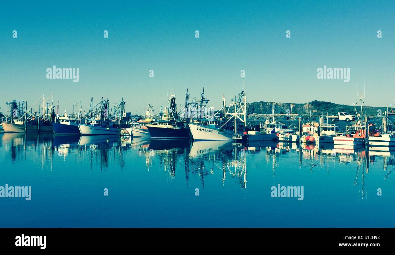 Fishing boats on the harbour, Coffs Harbour, New South Wales Stock Photo