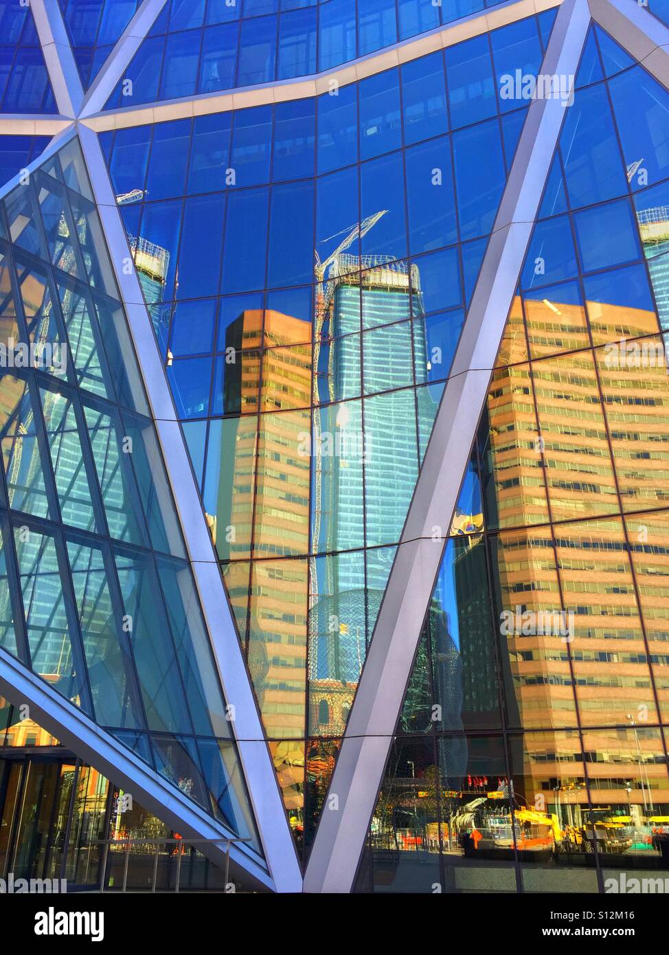 Calgary, Alberta reflections - Smartphone Captured Stock Image
