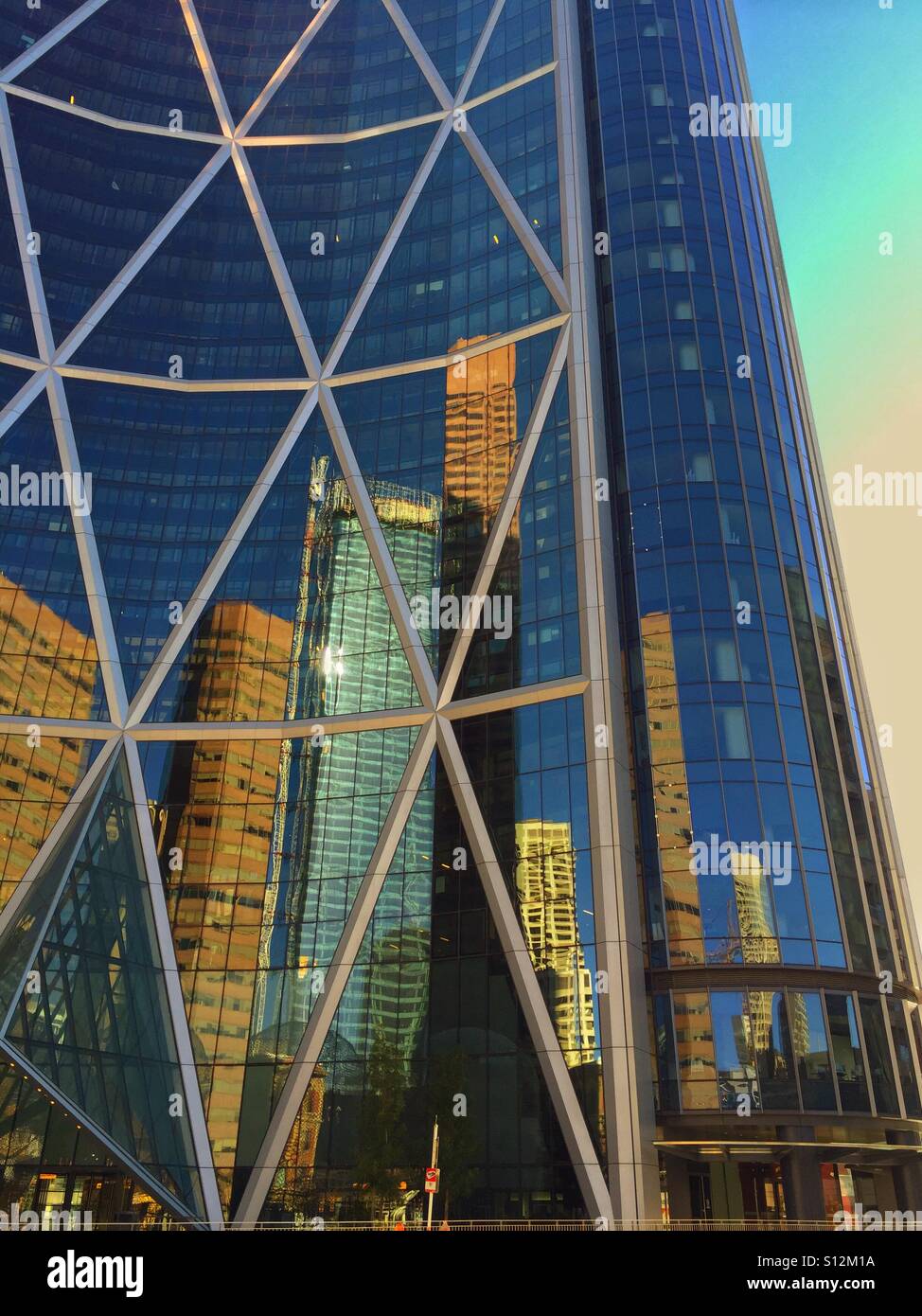 Reflections. The Bow. Calgary, Alberta, Canada - Smartphone Captured Stock Image