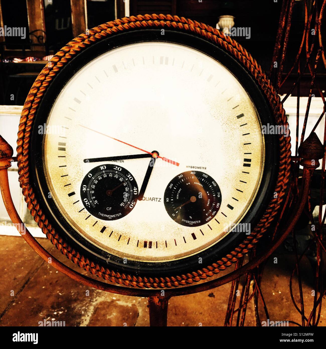Antique stand up clock Stock Photo Alamy