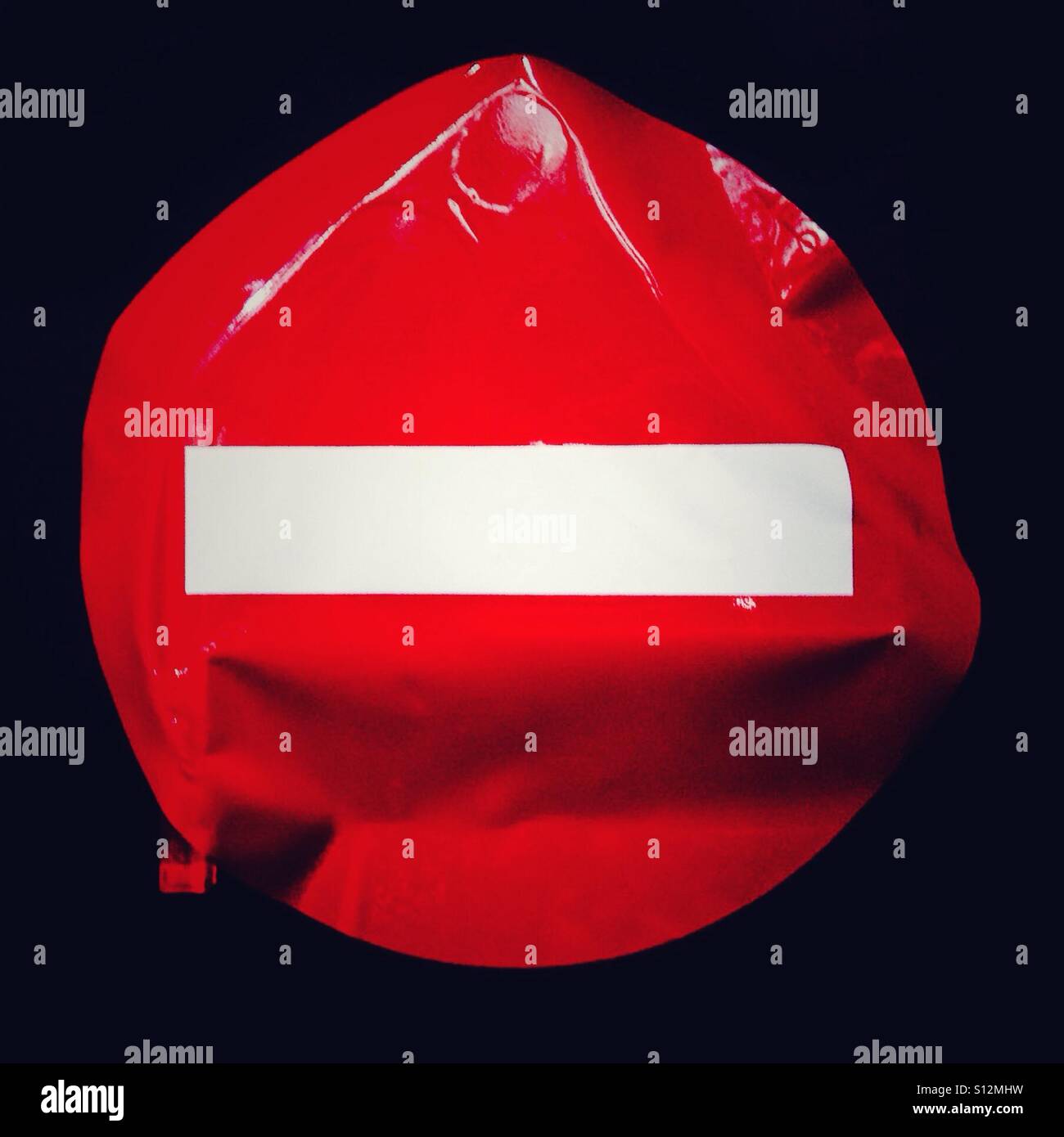 Prohibition traffic sign - Smartphone Captured Stock Image