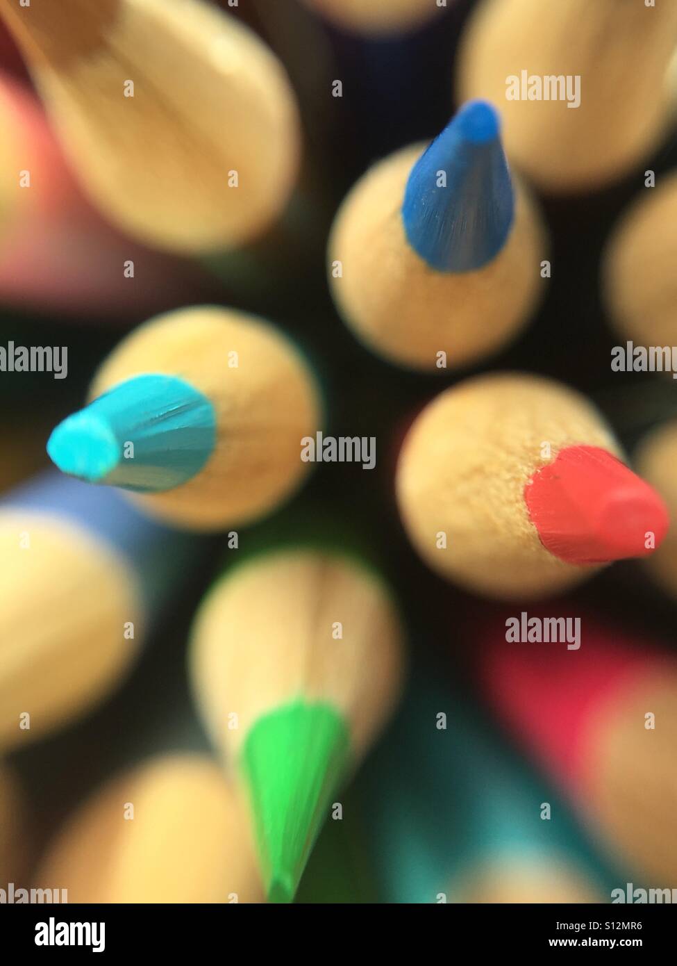 Colored pencils - Smartphone Captured Stock Image