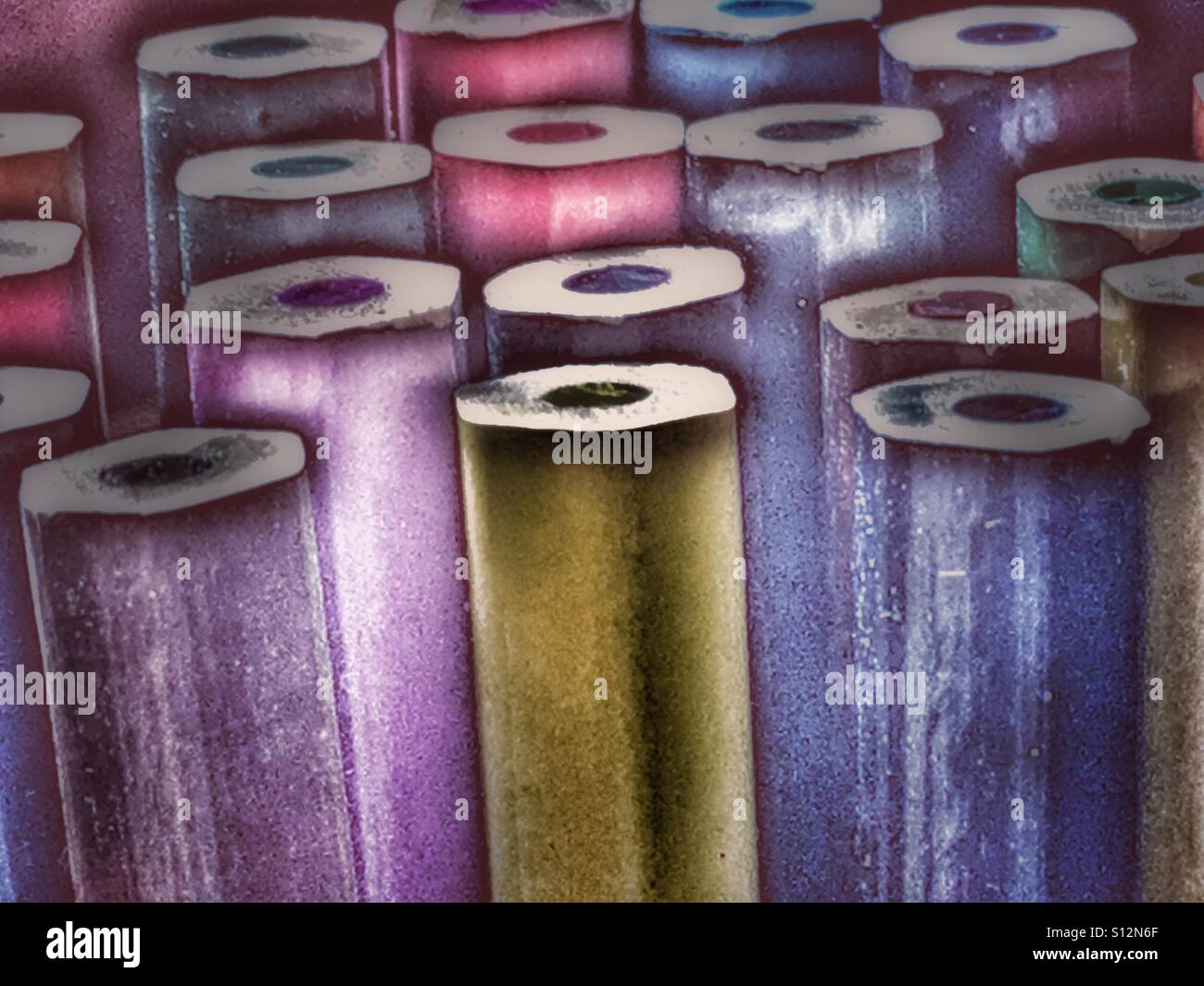 Coloured pencils - Smartphone Captured Stock Image