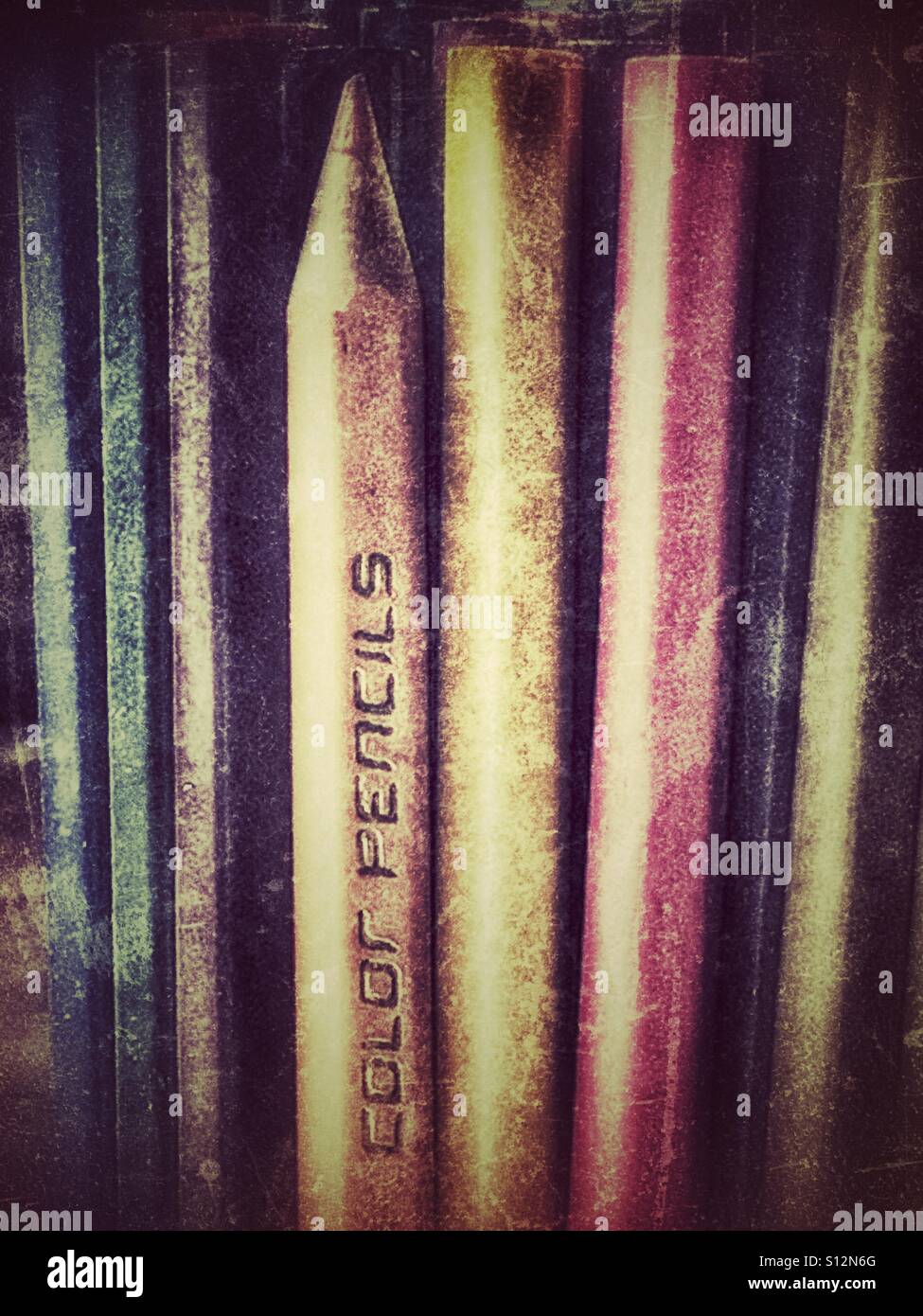 Color pencils - Smartphone Captured Stock Image
