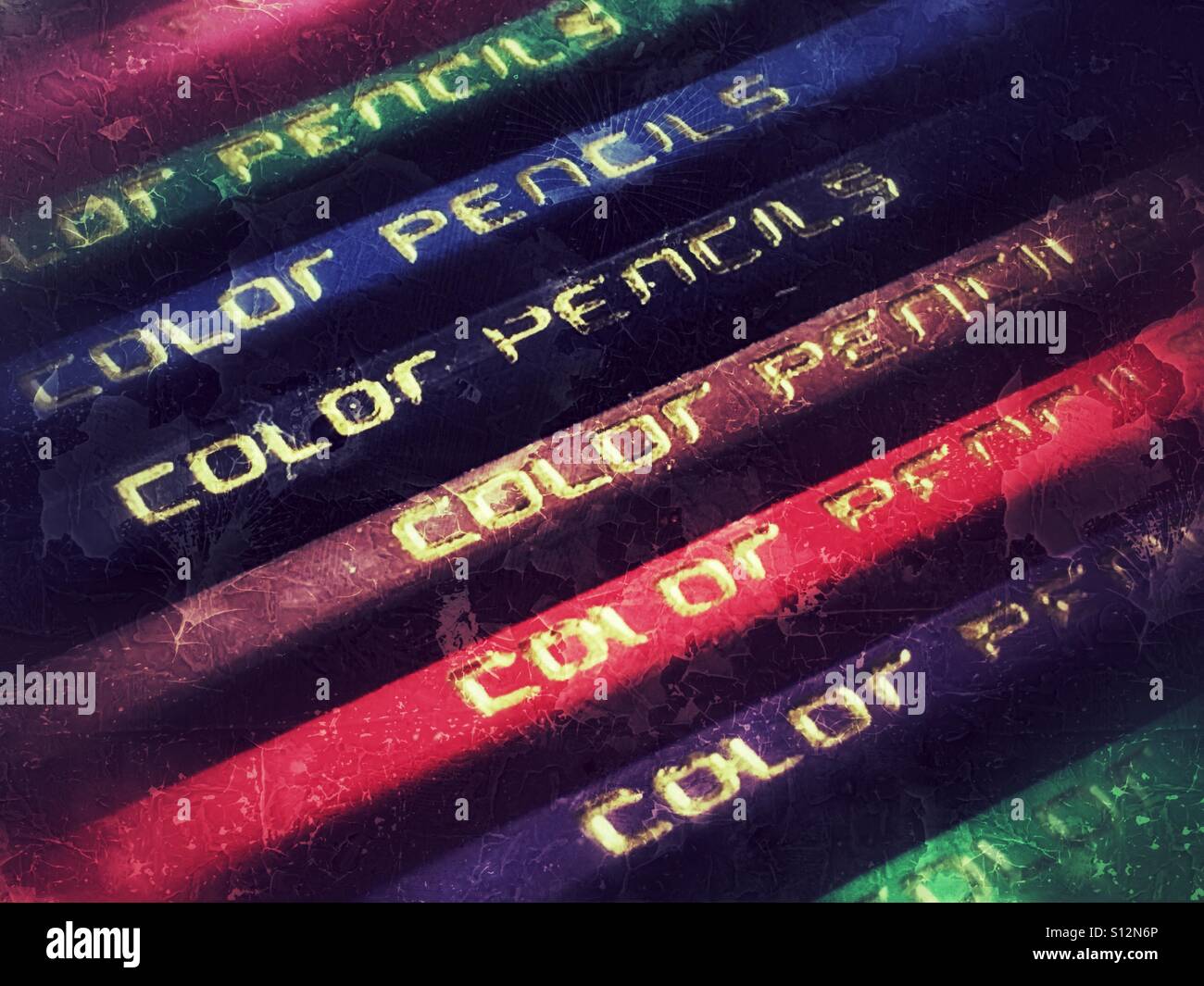 Color pencils - Smartphone Captured Stock Image