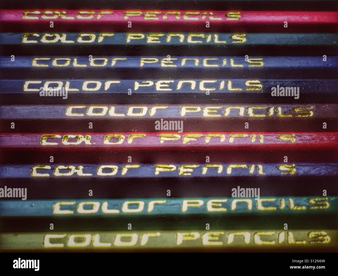 Color pencils - Smartphone Captured Stock Image