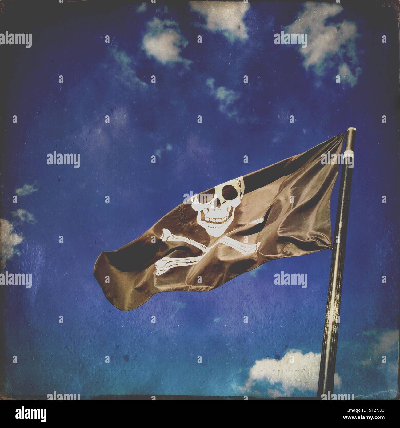 Pirate flag - Smartphone Captured Stock Image