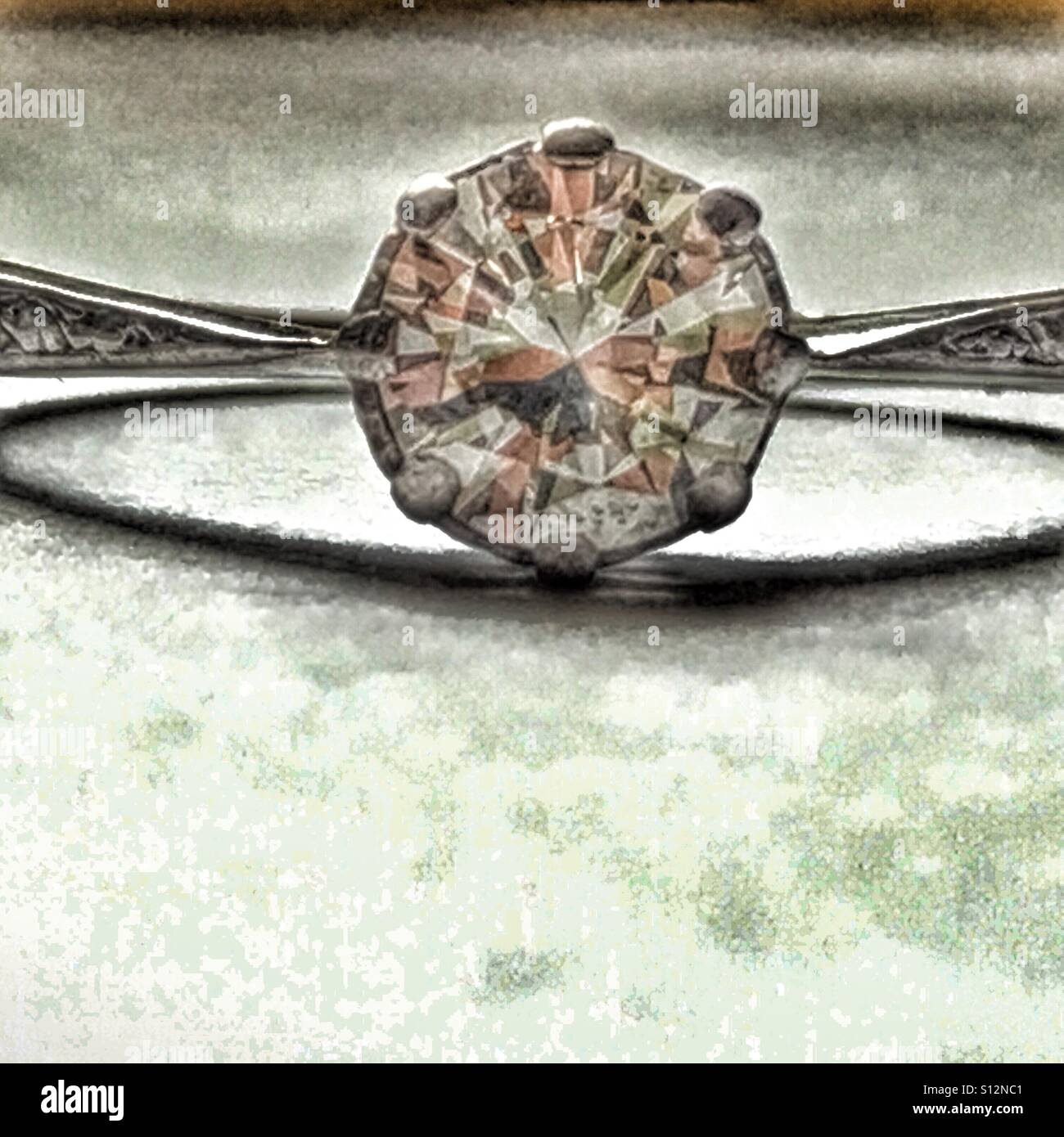 Diamond ring - Smartphone Captured Stock Image
