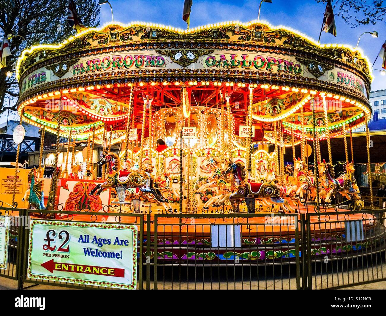 Merry go round lights hires stock