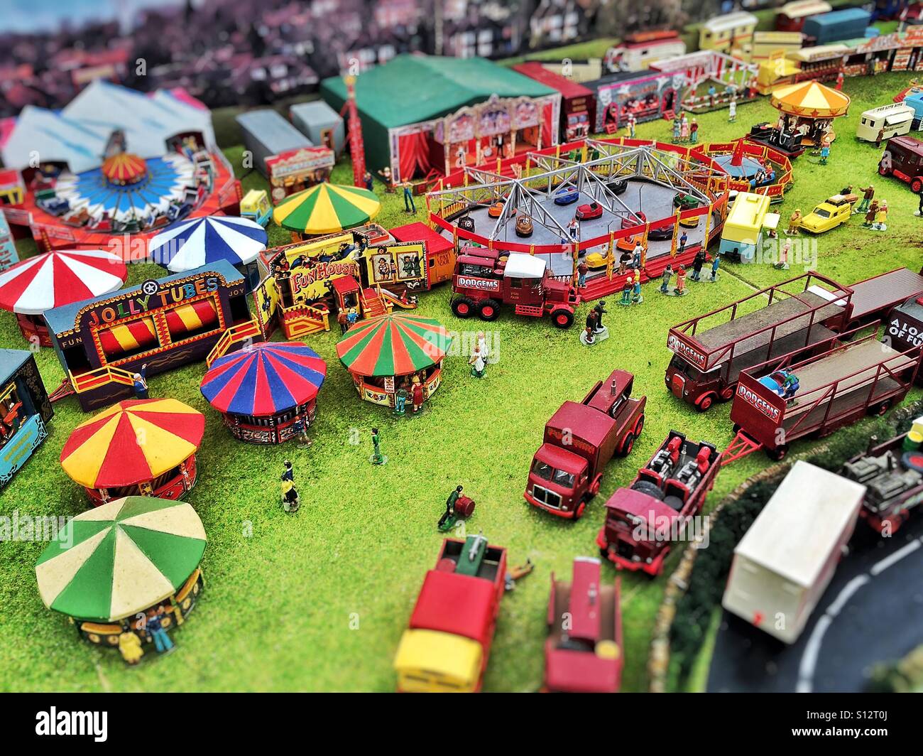 Diorama of fairground Stock Photo