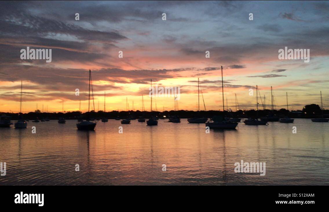 Davis Island Yacht Club in Tampa, FL Stock Photo