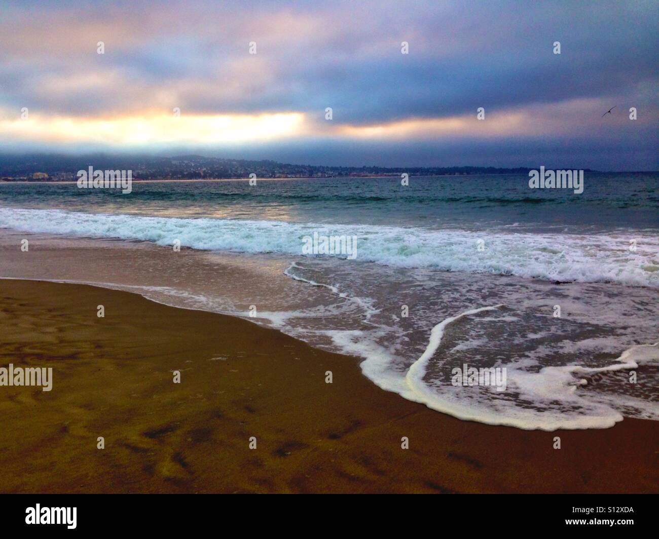 Gentle Pacific Ocean surf - Smartphone Captured Stock Image