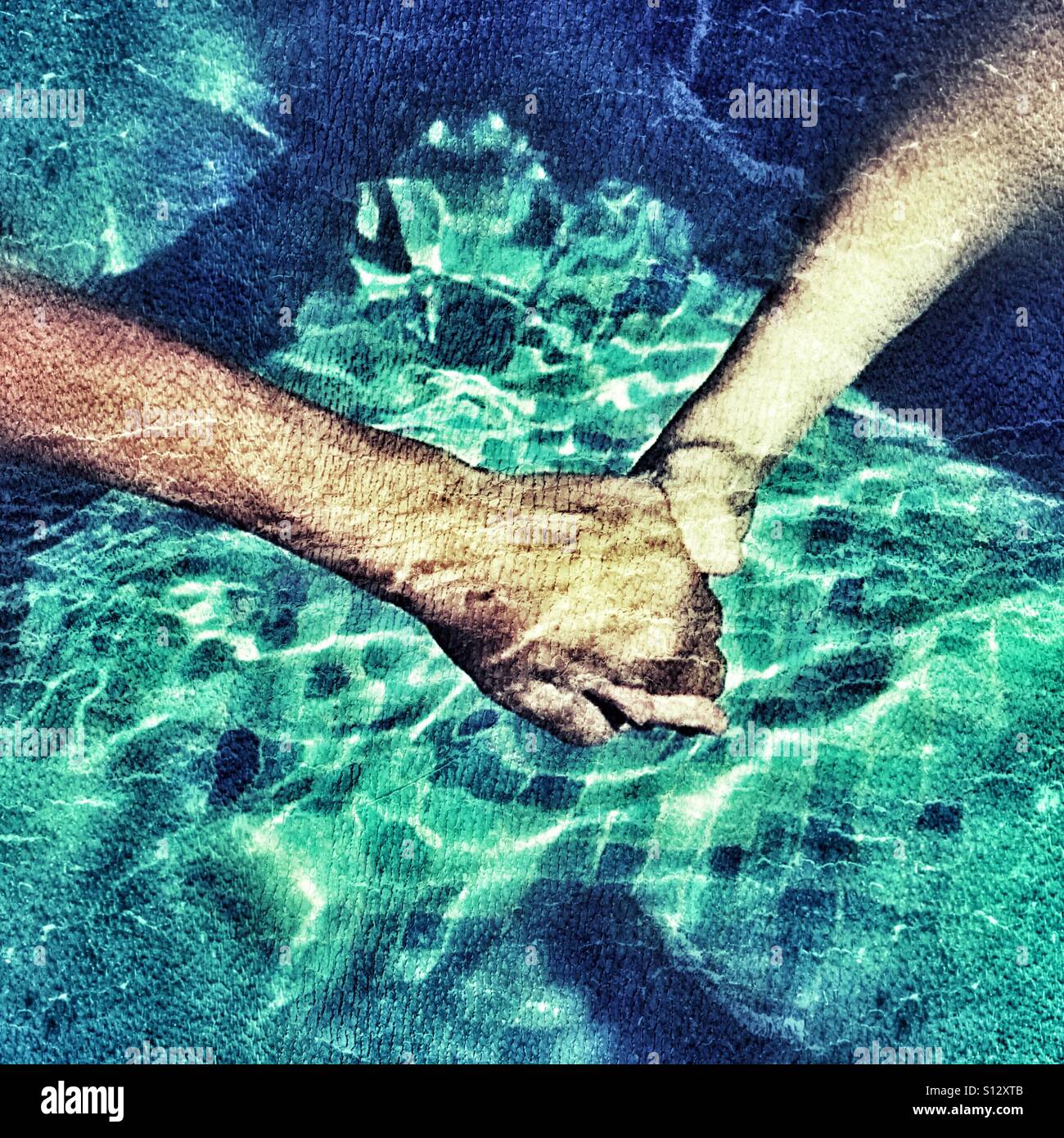 Couple holding hands - Smartphone Captured Stock Image