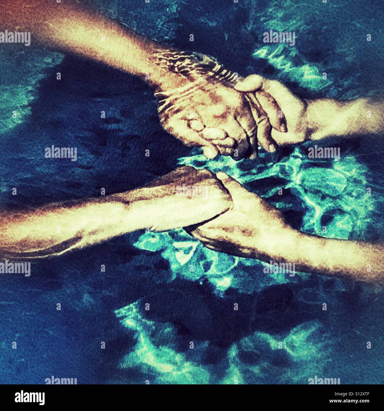 Couple holding hands - Smartphone Captured Stock Image