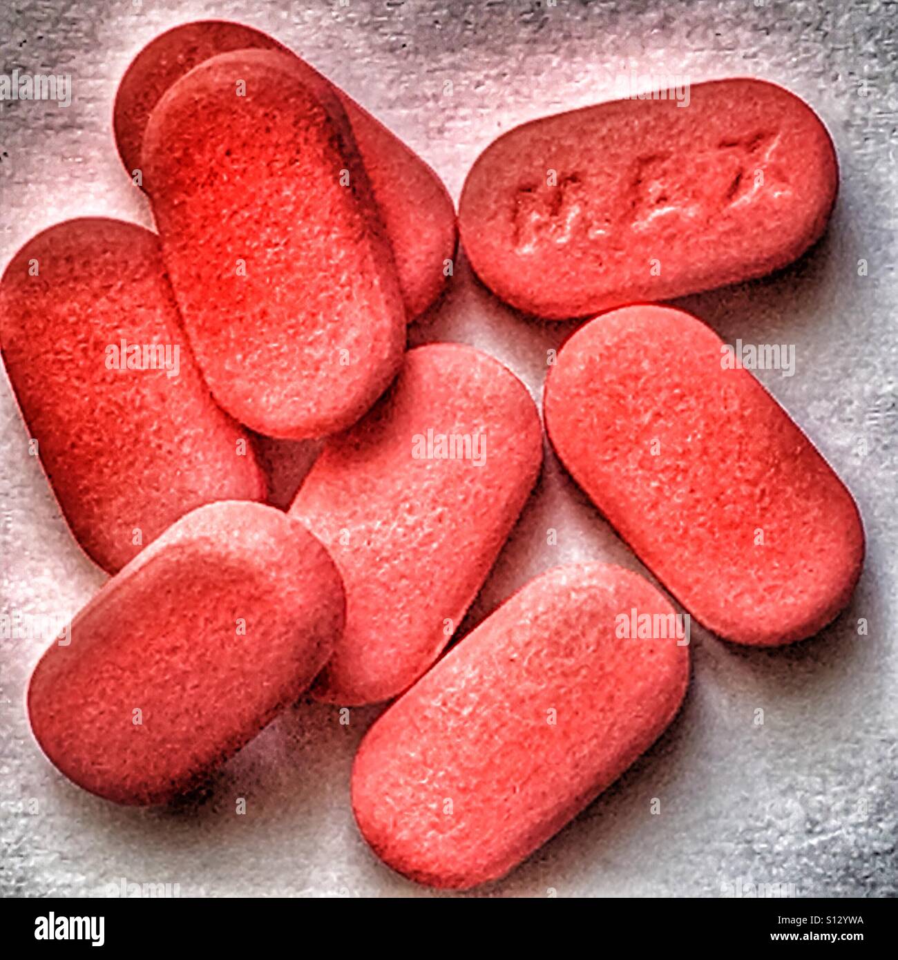 Red tablets - Smartphone Captured Stock Image