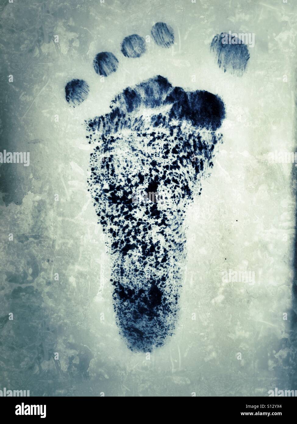 Baby footprint paint hires stock photography and images Alamy