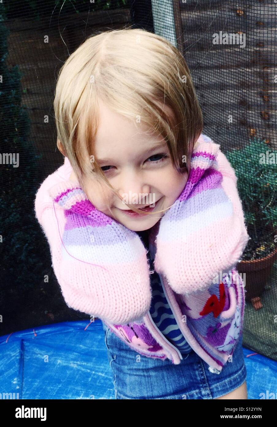 Kid Holding head - Smartphone Captured Stock Image