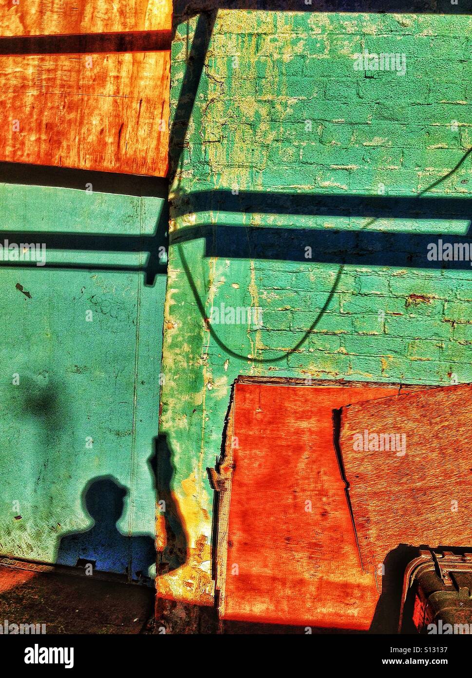 Shadows and colours - Smartphone Captured Stock Image