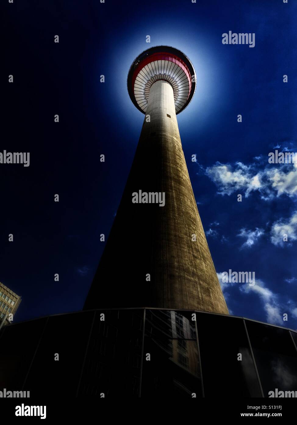 Calgary rotating restaurant - Smartphone Captured Stock Image