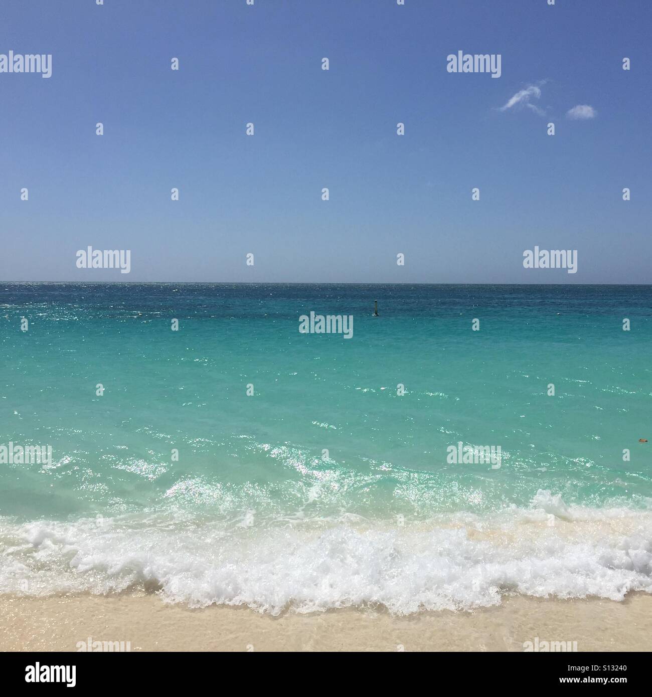 The Caribbean from Eagle Beach, Aruba - Smartphone Captured Stock Image