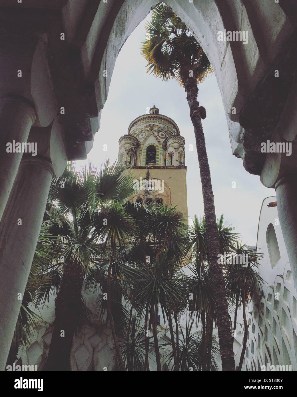 Amalfi cathedral bell tower - Smartphone Captured Stock Image