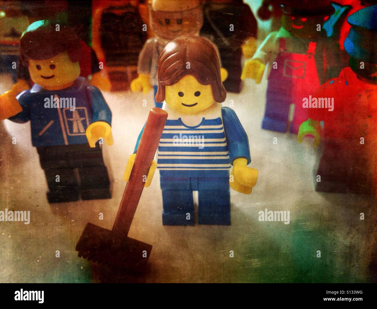 Lego Minifigures - Smartphone Captured Stock Image
