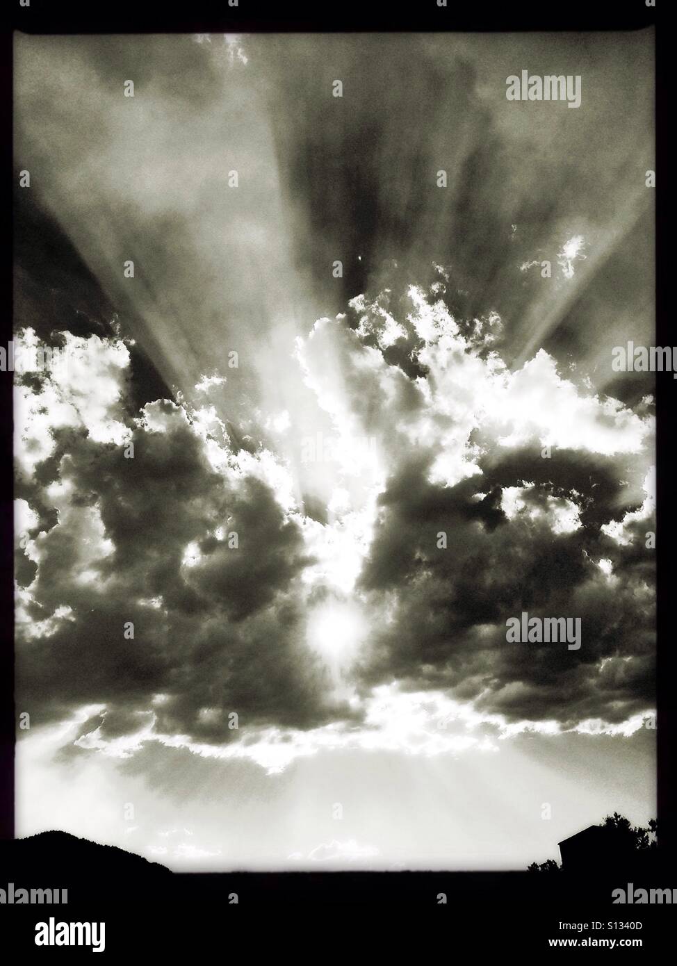 Black clouds sun hi-res stock photography and images - Alamy