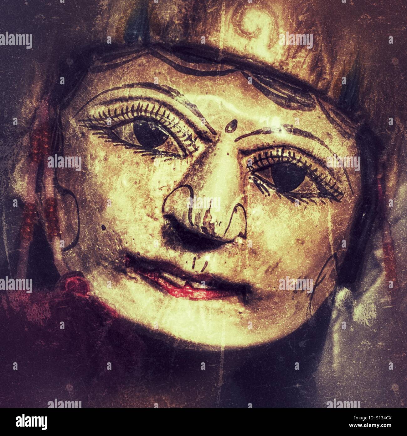 Indonesian wayang puppet. - Smartphone Captured Stock Image